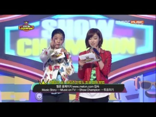 [CUT] 130130 MC ЫнДжон и Эмбер @ MBC Show Champion