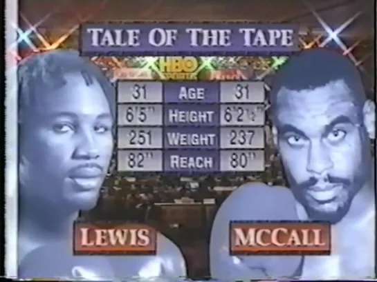 1997-02-07 Lennox Lewis vs Oliver McCall 2 (vacant WBC Heavyweight Title)