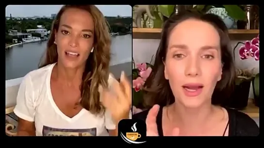 Claudia Albertario junto a Natalia Oreiro en Cuarentena  Café