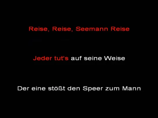 Rammstein - Reise, Reise (instrumental with lyrics)