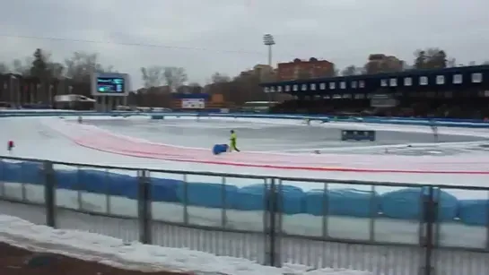 ICE SPEEDWAY - 17 заезд. Колтаков, Иванов, Красников, Мышковец(тюки) ( Этап ЛЧМ, Красногорск, 09.02.2016)