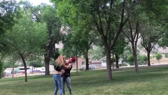 catfight with boxing and hair pulling