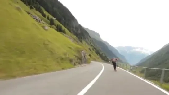 Raw run in the Swiss Alps