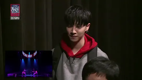 [MISC] GiKwang reaction on his team Fiction perfomance in Dancing High ep8