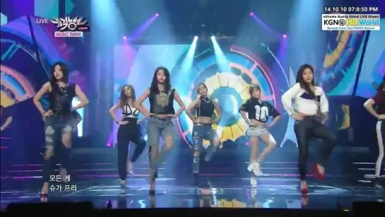 [PERF] 141010 T-ara - Sugar Free @ Music Bank