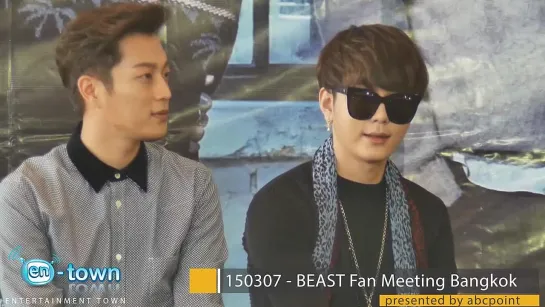 [NEWS] 7.03.2015 EnTown - BEAST Fan Meeting in Bangkok Press Conference