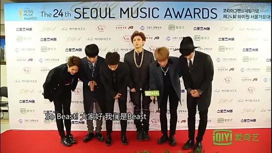 [NEWS] 27.01.2015 IQIYI - 24th Seoul Music Awards - BEAST Backstage Interview