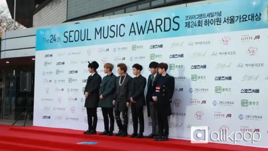 [NEWS] 23.01.2015 Allkpop - 24th Seoul Music Awards Red Carpet - BEAST