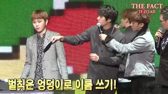 [NEWS] 3.01.2015 SportsSeoul - BEAST 4th Official Fan Meeting - Tennis Game: DooJoon vs DongWoon