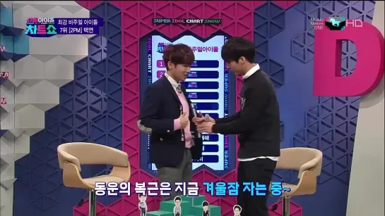 [SHOW] 31.01.2014 Mnet Super Idol Chart Show, Ep.1 - Best Visual Male Idols (DongWoon)