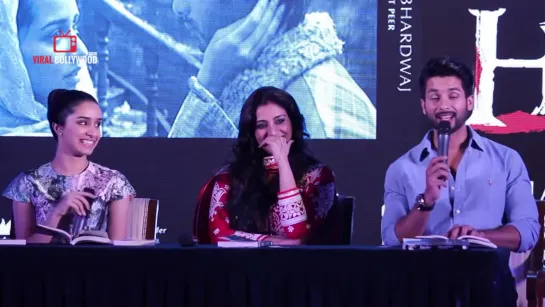 Funny Conversation Between Shahid Kapoor  Shraddha Kapoor ¦ Haider ¦ Book Launch