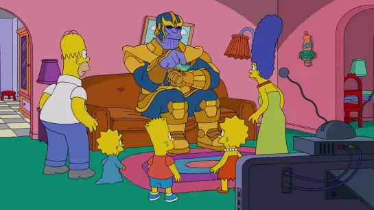 Thanos Visits The Simpsons | Season 30 Ep. 12 | THE SIMPSONS