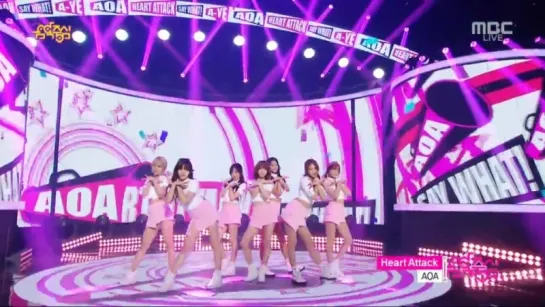 150711 AOA - Heart Attack @ Show! Music Core