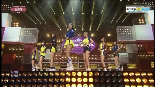 150628 AOA - Chocolate + Heart Attack @ SBS Inkigayo