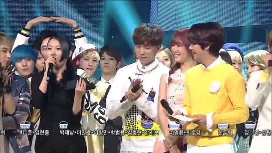 140302 | Sunmi - Winner + GOT7 & Lena | Inkigayo