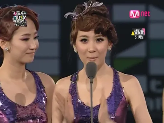 Wonder Girls win Best Female Group @ MKMF 2008 - 081115