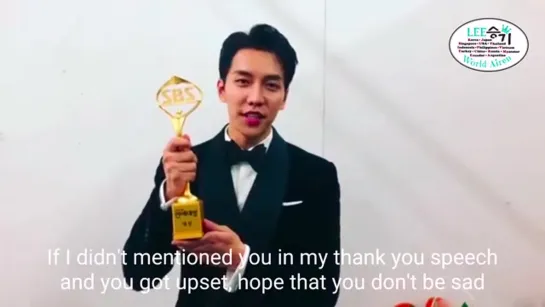 From Lee Seung Gis Instagram_ 2018 SBS Entertainment Award Grand Prize Award (English Subtitles) [kbVC4VIWTy8]