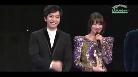 Lee Seung Gi - Shin Min Ah.MGIG Hoi Couple@2010 SBS Drama Awards.101231 [7kFtRHHSvfg]