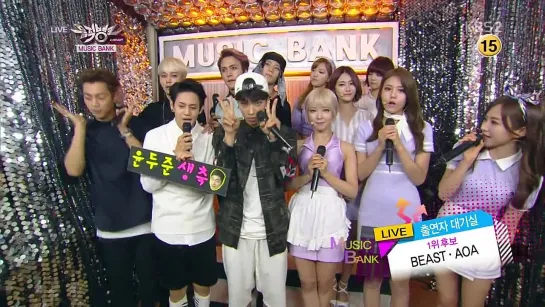 [BACKSTAGE] 4.07.2014 BEAST & AOA - Waiting Room @ KBS2 Music Bank