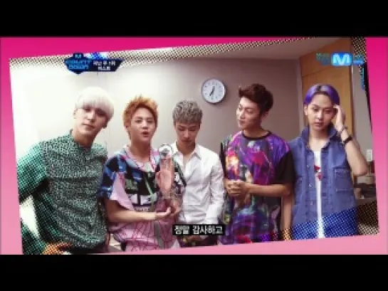 [CUT] 9.08.2012 BEAST - Thank You Message for the Award Last Week @ Mnet M!Countdown