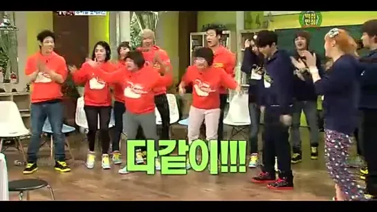 [SHOW] 12.03.2011 KBS2 100 Points Out Of 100 - KiKwang, YoSeob & all cast dancing to Breath