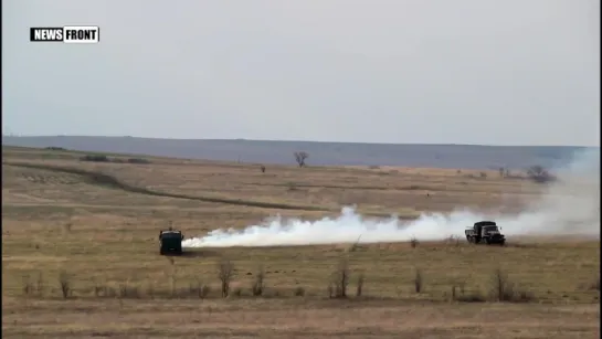 В ЛНР военные провели запуски снарядов "Змей Горыныч"