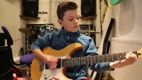 Air Guitar McBusted Guitar Cover By 10 year old Adam