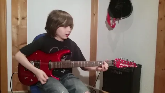 Dustin Tomsen 12 years old covers Eruption of Van Halens first album.