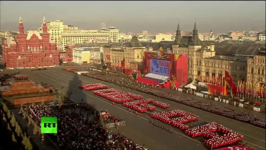 Торжественный марш в честь 74-ой годовщины парада 7 ноября 1941 года