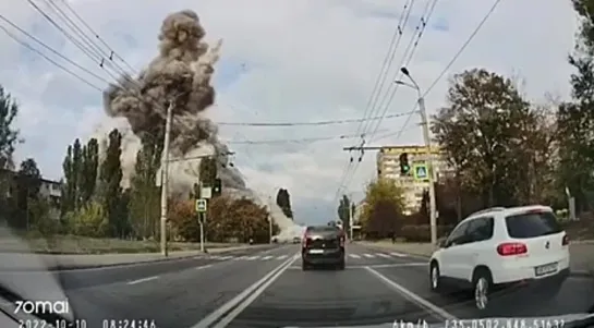 Видео прилёта, предположительно, в Днепре