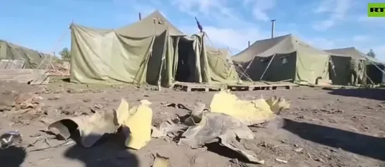 Видео последствий прилёта HIMARS в пункт временного размещения граждан в районе Старобельска (ЛНР)