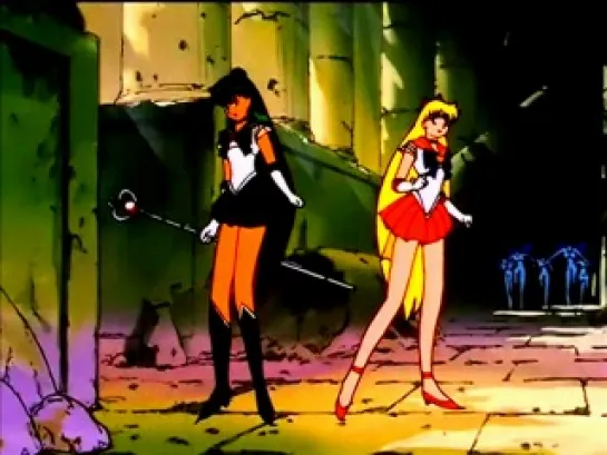 (HD) Venus and Pluto Running From Mirror Palais Dolly - Sailor Moon Stars Season 5 (Episode 171) (R2 DVD)