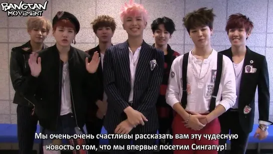 [RUS SUB: OTHER] BTS Asia Tour: Singapore