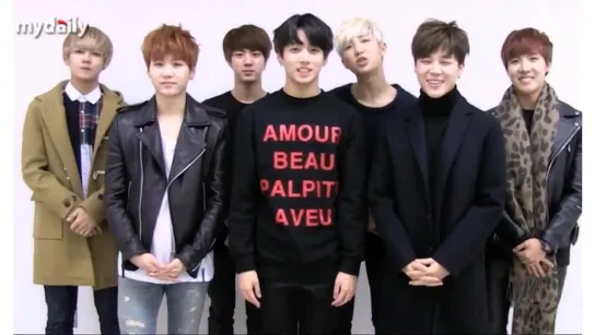 [OTHER] 141128 BTS Giving Congratulation Massages for 10th Anniversary My Daily