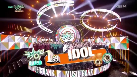 [AWARDS] 180907 BTS win No.1 place with `IDOL` on @ Music Bank