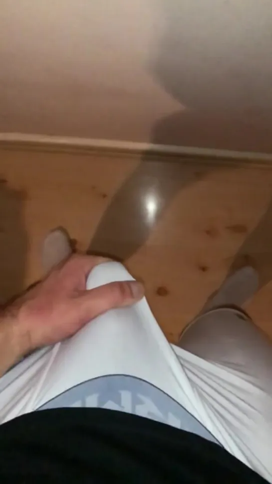 Delightfully JERKING OFF a FAT COCK in COMPRESSION SHORTS and COCK RING _ SLOW MOTION