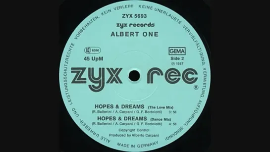 Albert One--Hopes & Dreams-(-1987 The love mix)--=-=