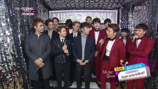 [BACKSTAGE] 24.10.2014 BEAST & Super Junior - Waiting Room @ KBS2 Music Bank