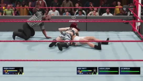 WWE_2K19_RAW_-_Ronda_Rousey_VS_Ruby_Riott_(With_The_Riott_Squad)