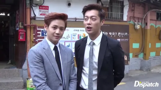 [INTERVIEW] 25.05.2015 DooJoon & YoSeob - Interview with Dispatch from "Let's Eat 2" Filming Set