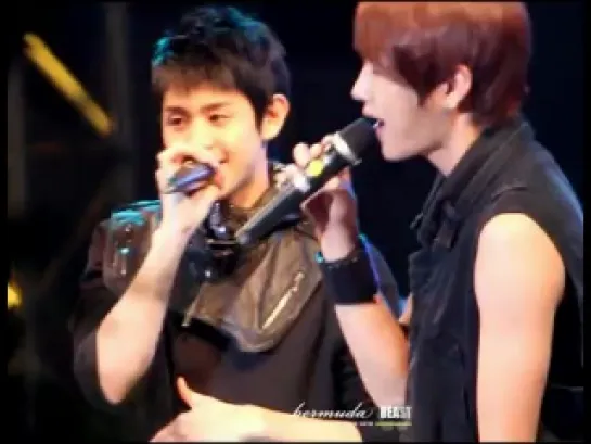 [FANCAM] 8.10.2010 JunHyung & YoSeob - Rap & Beatbox @ Seong Sil University