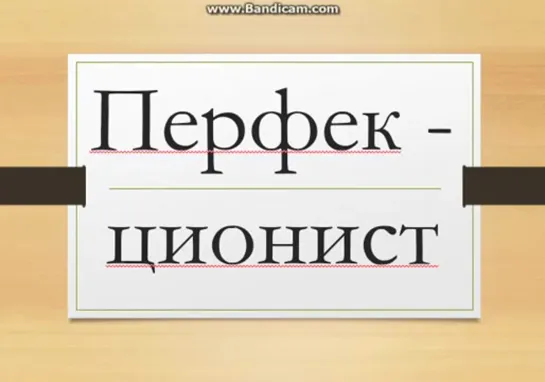 Перфекционист. Поклонник совершенства