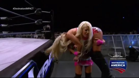 Taryn Terrell vs Angelina Love(w/DJ Z, Jessie Godderz & Robbie E)(TNA Women's Knockout title)