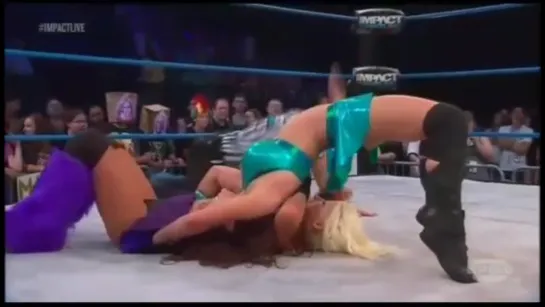 Angelina Love(w/ Velvet Sky) vs Madison Rayne(TNA Women's Knockout title)