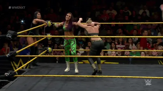 Peyton Royce & Billie Kay vs Sarah Bridges & Macey Evans