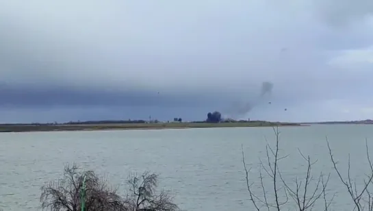 Видео удара российской авиации на побережье Одесской области