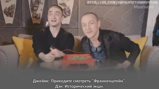 Daniel Radcliffe  James McAvoy Talk Boy Bands and X-Men While Playing Operation [RUS SUB]