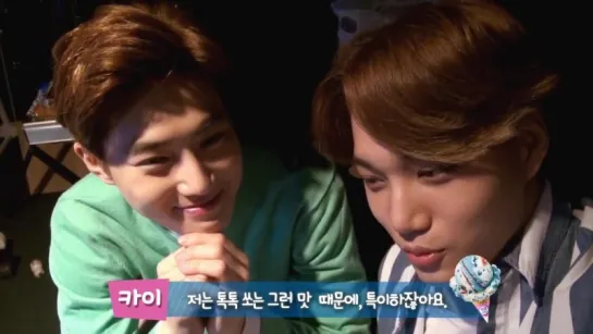 [VIDEO] 150521 Suho & Kai @ BaskinRobbins Self-Camera Interview