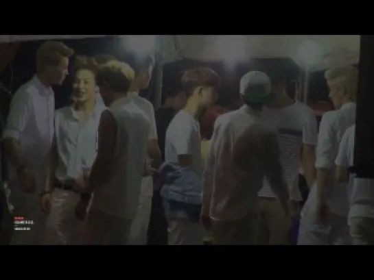 [FANCAM] 130810 EXO @ Music Core in Sokcho BTS