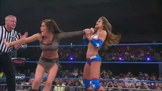 Madison Rayne & Gail Kim(w/Karen Jarrett & Traci Brooks) vs TnT(TNA Womens Knockouts Tag Team titles)